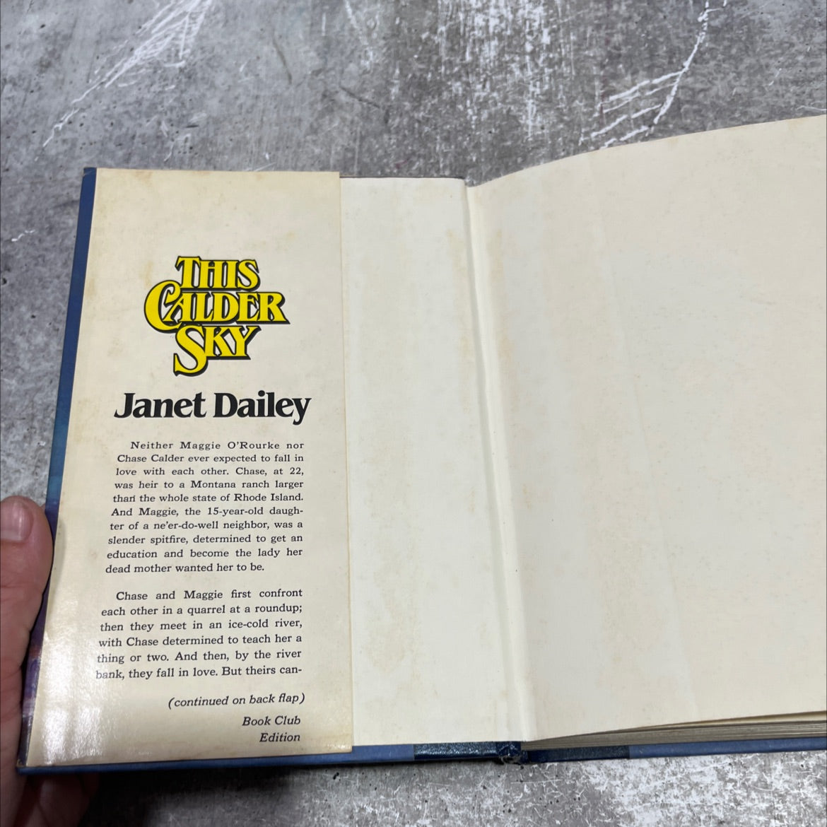 this calder sky book, by janet dailey, 1981 Hardcover image 4