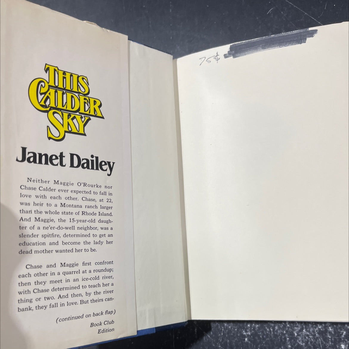 this calder sky book, by janet dailey, 2008 Hardcover image 4