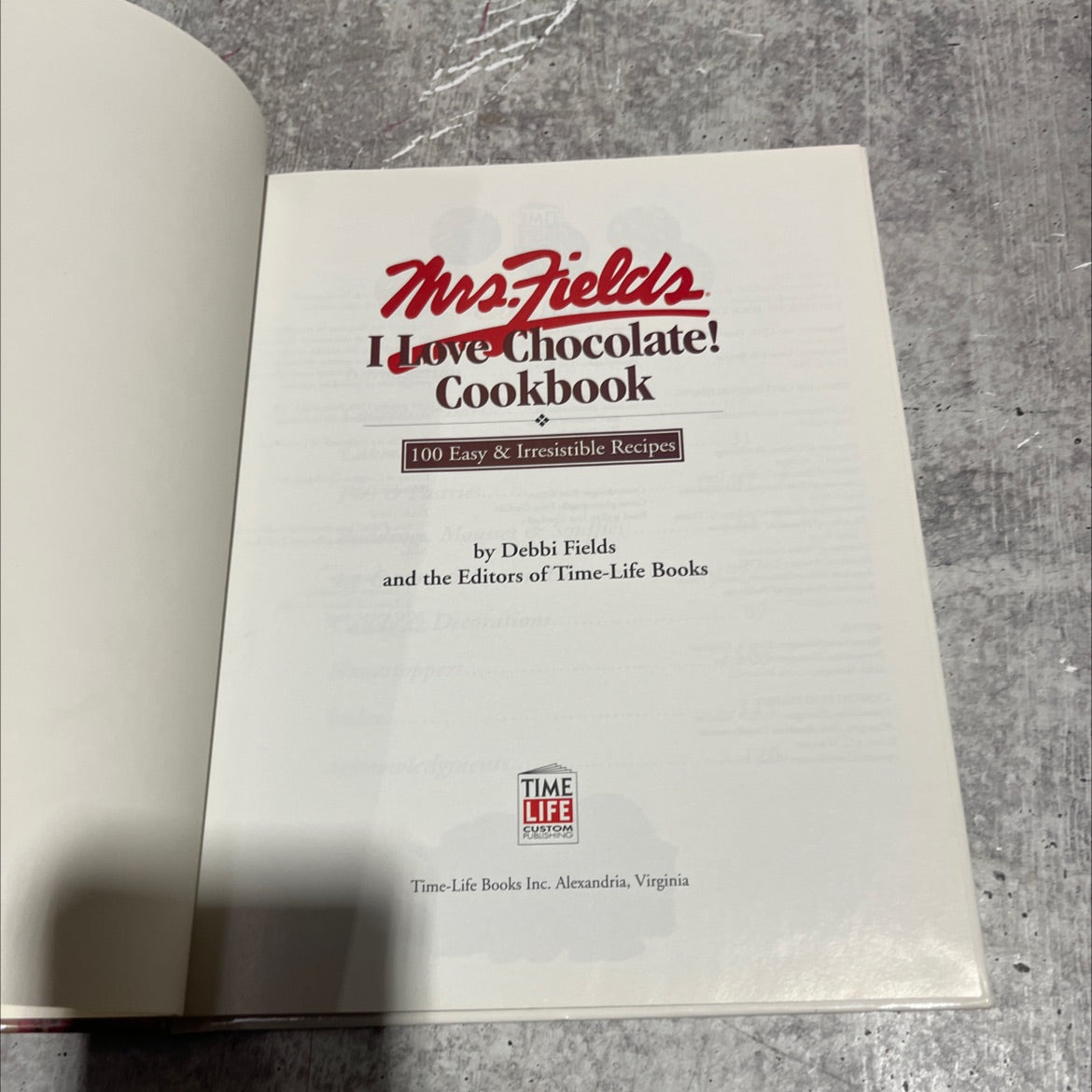 this fields i love chocolate! cookbook book, by debbi fields, 1994 Hardcover image 2