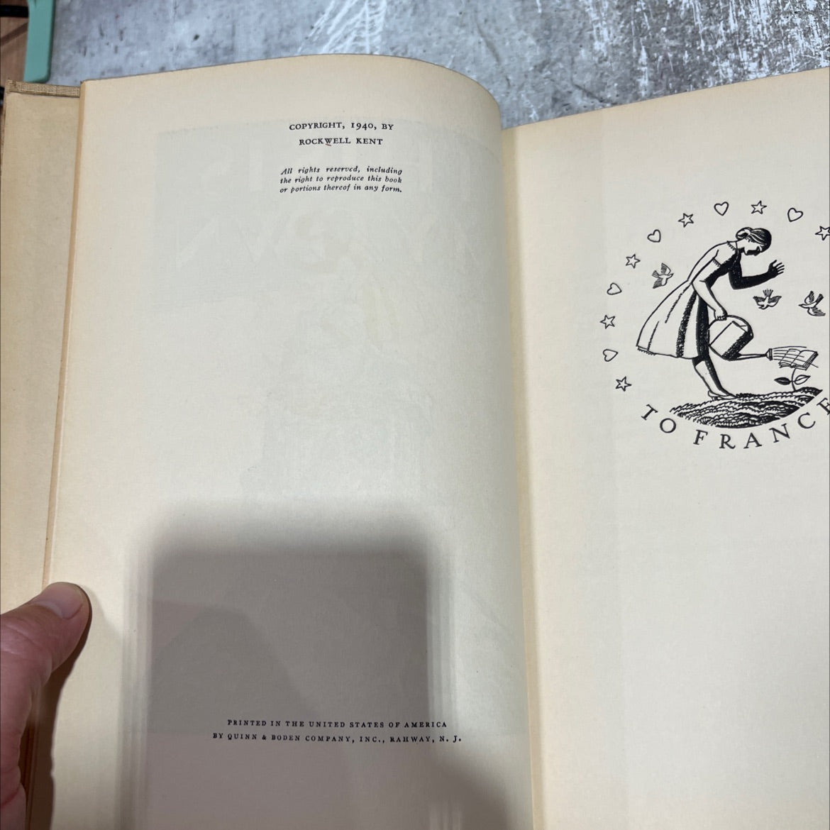 SIGNED this is my own book, by rockwell kent, 1940 Hardcover, First Edition, Vintage image 3