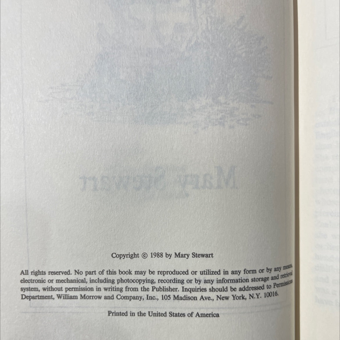 thornyhold book, by mary stewart, 1988 Hardcover image 3