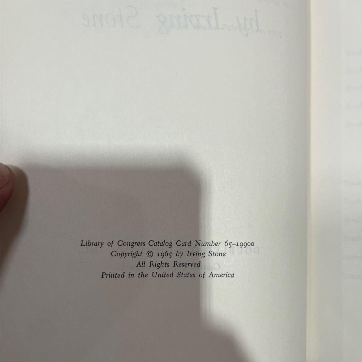SIGNED those who love book, by irving stone, 1965 Hardcover, First Edition image 3