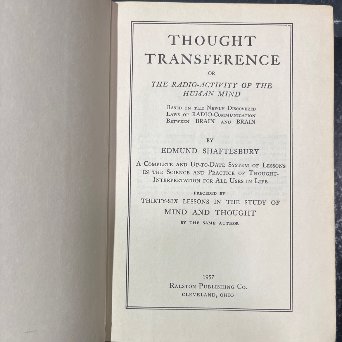 thought transference or the radio-activity of the human mind based on the newly discovered laws of radio-communication image 2
