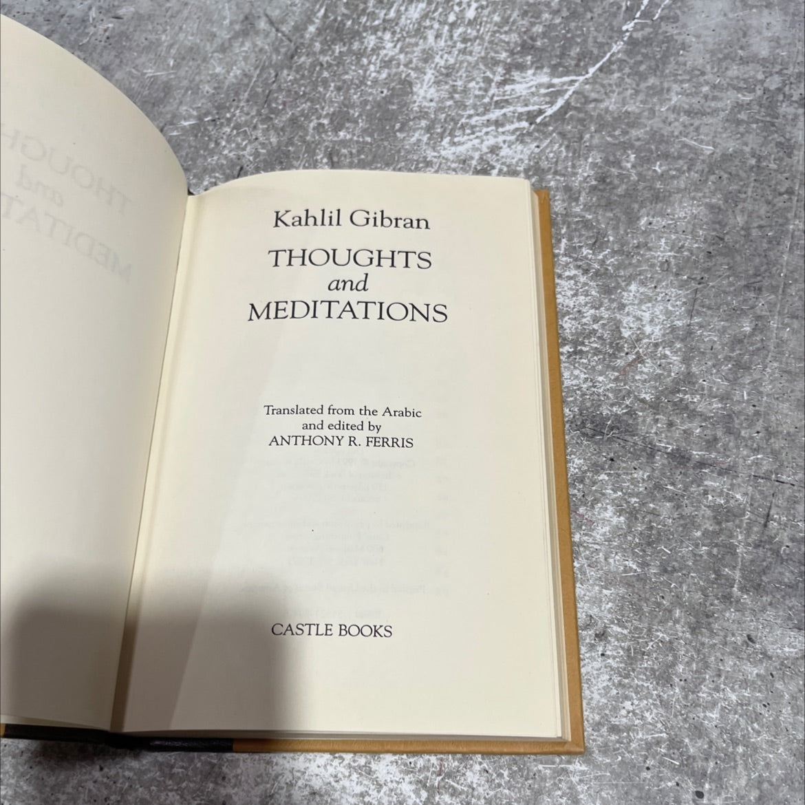 thoughts and meditations book, by Kahlil Gibran, 1993 Hardcover image 2