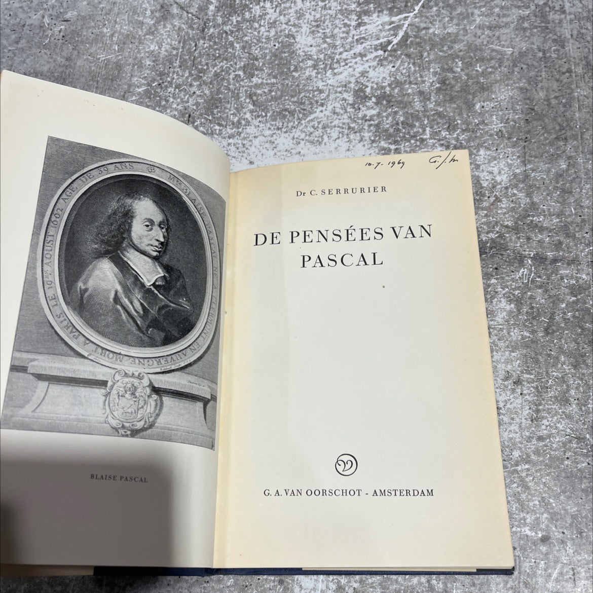 thoughts by pascal blais pascal book, by C. Serrurier, 1953 Hardcover image 2
