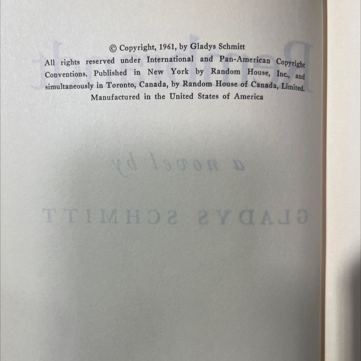 thrandmoЯ rembrandt book, by gladys schmitt, 1961 Hardcover image 3