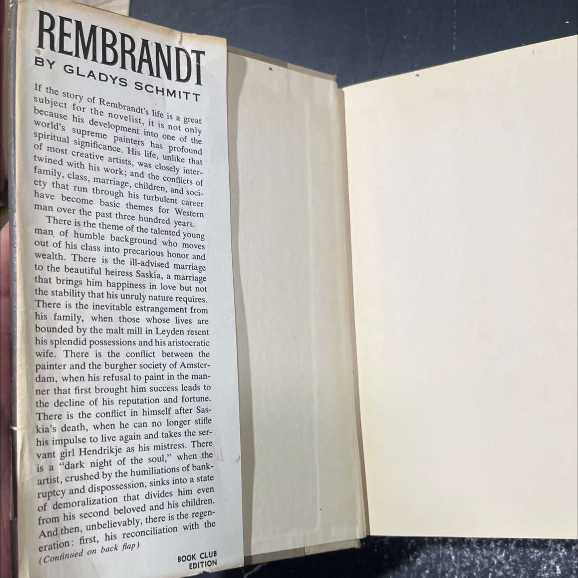 thrandmoЯ rembrandt book, by gladys schmitt, 1961 Hardcover image 4