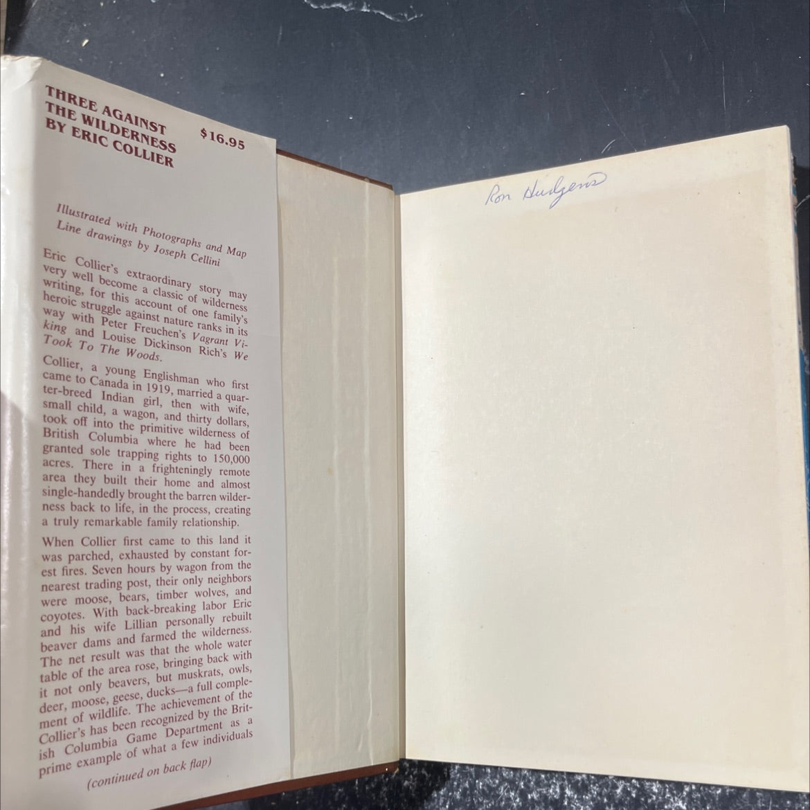 three against the wilderness book, by eric collier, 1959 Hardcover image 4