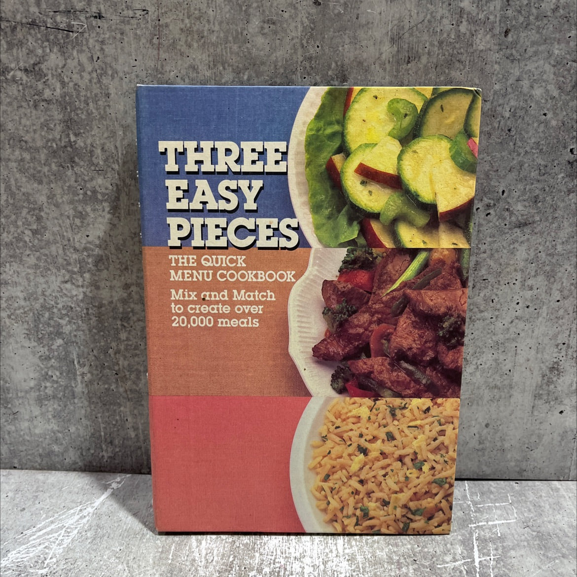 three easy pieces the quick menu cookbook book, by General Foods Corporation, 1985 Hardcover image 1
