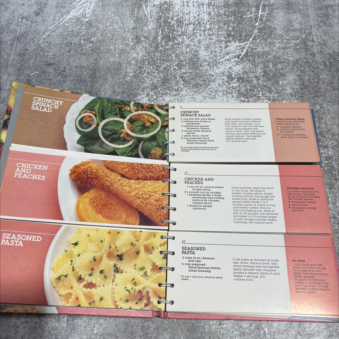 three easy pieces the quick menu cookbook book, by General Foods Corporation, 1985 Hardcover image 4