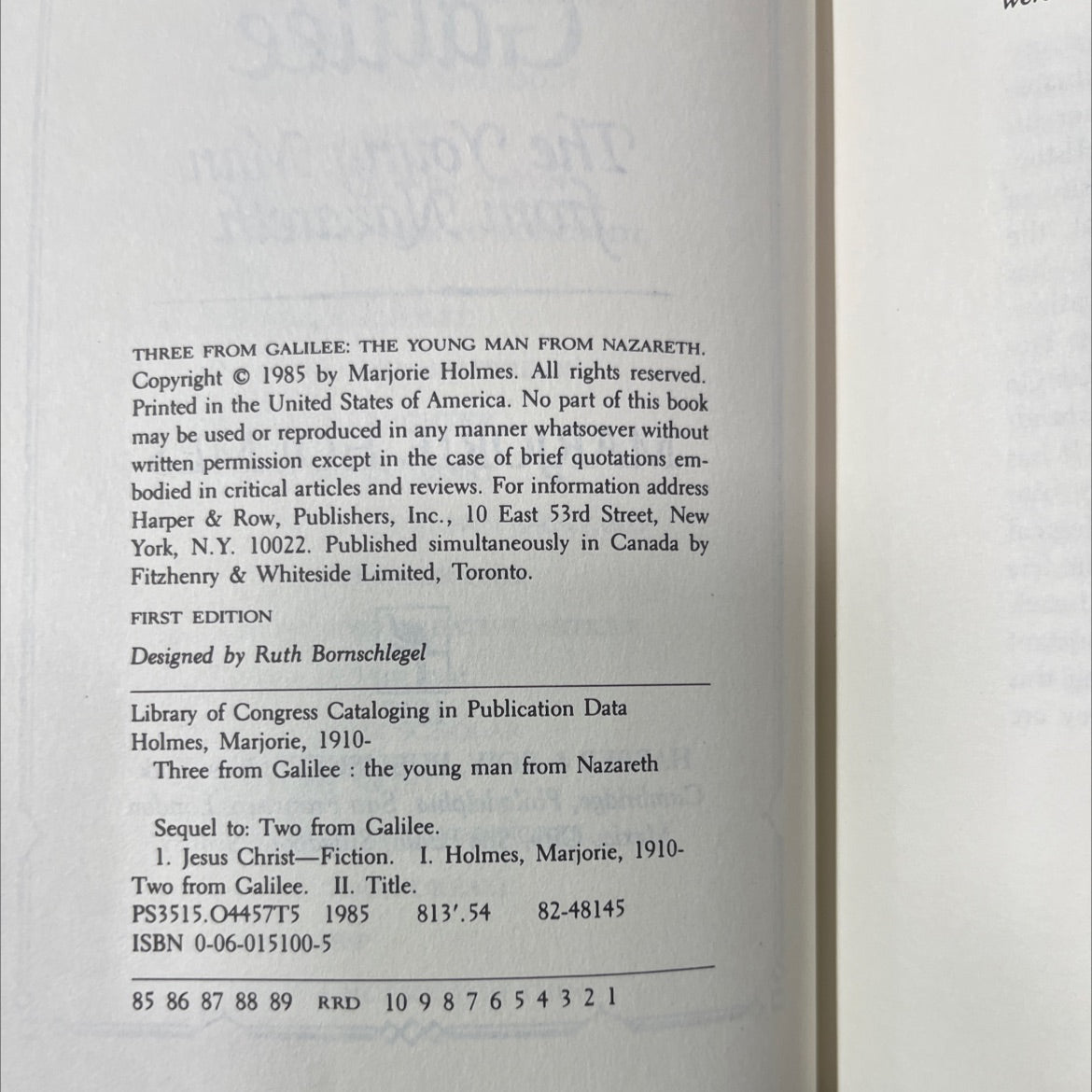 three from galilee the young man from nazareth book, by Marjorie Holmes, 1985 Hardcover image 3