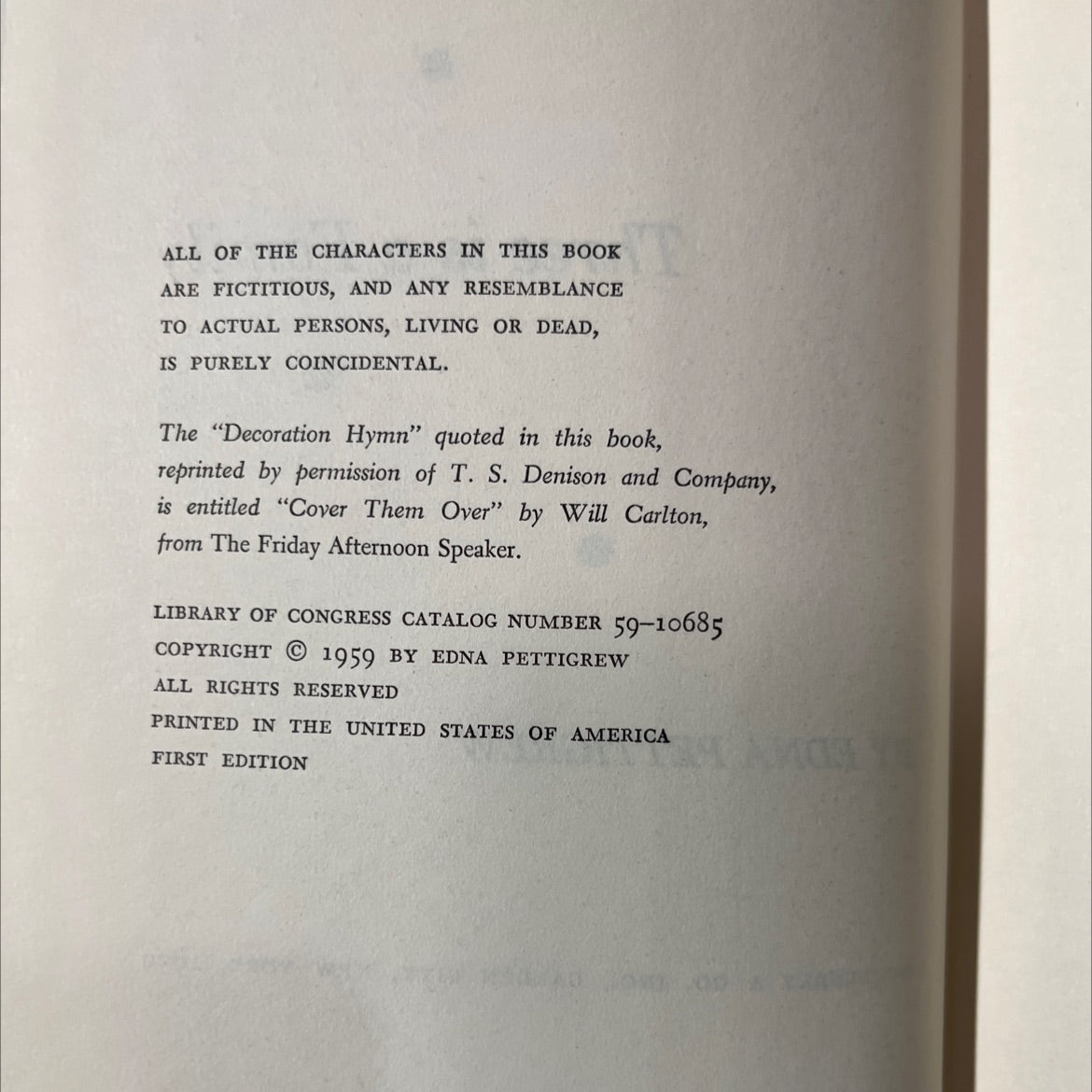 three is a family book, by edna pettigrew, 1959 Hardcover image 3