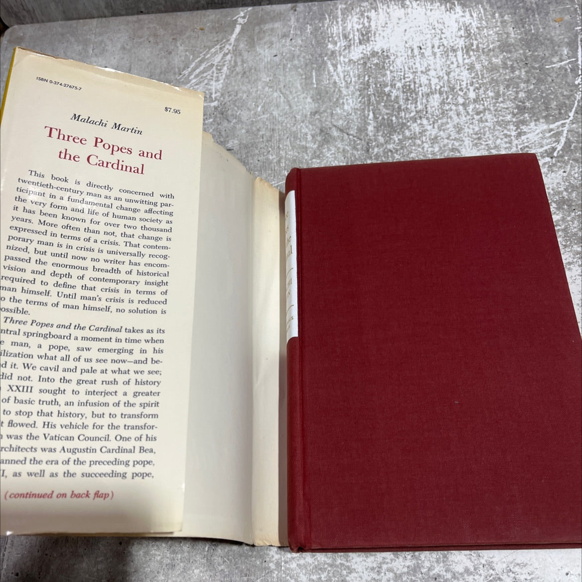 three popes and the cardinal book, by Malachi Martin, 1972 Hardcover image 4