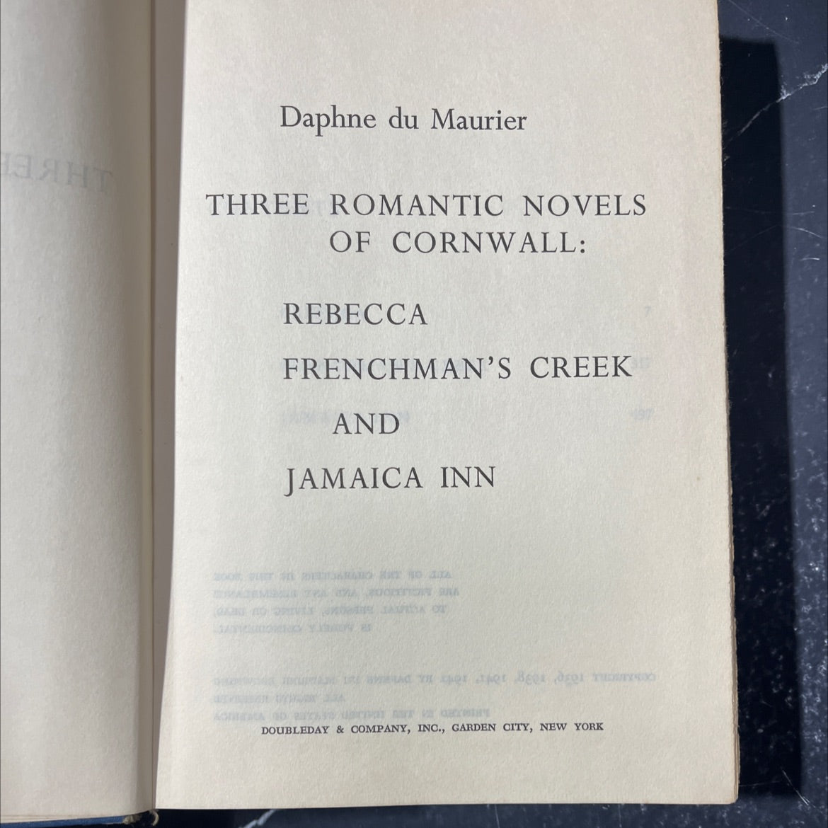 three romantic novels of cornwall: rebecca frenchman's creek and jamaica inn book, by daphne du maurier, 2008 Hardcover image 2