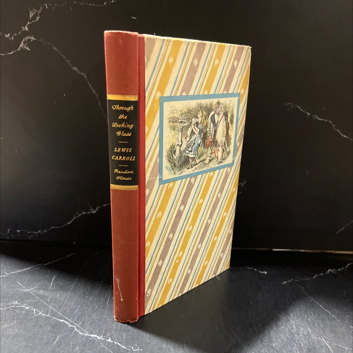 through the looking glass - and what alice found there book, by lewis by carroll, 1946 Hardcover image 1