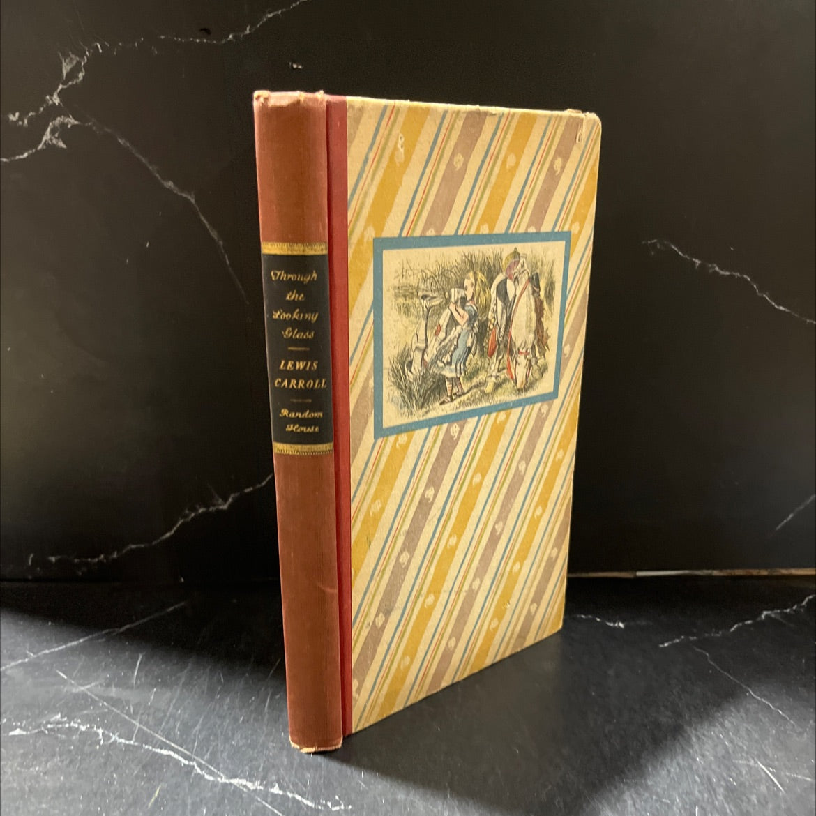 through the looking glass and what alice found there book, by lewis by carroll, 1946 Hardcover image 1