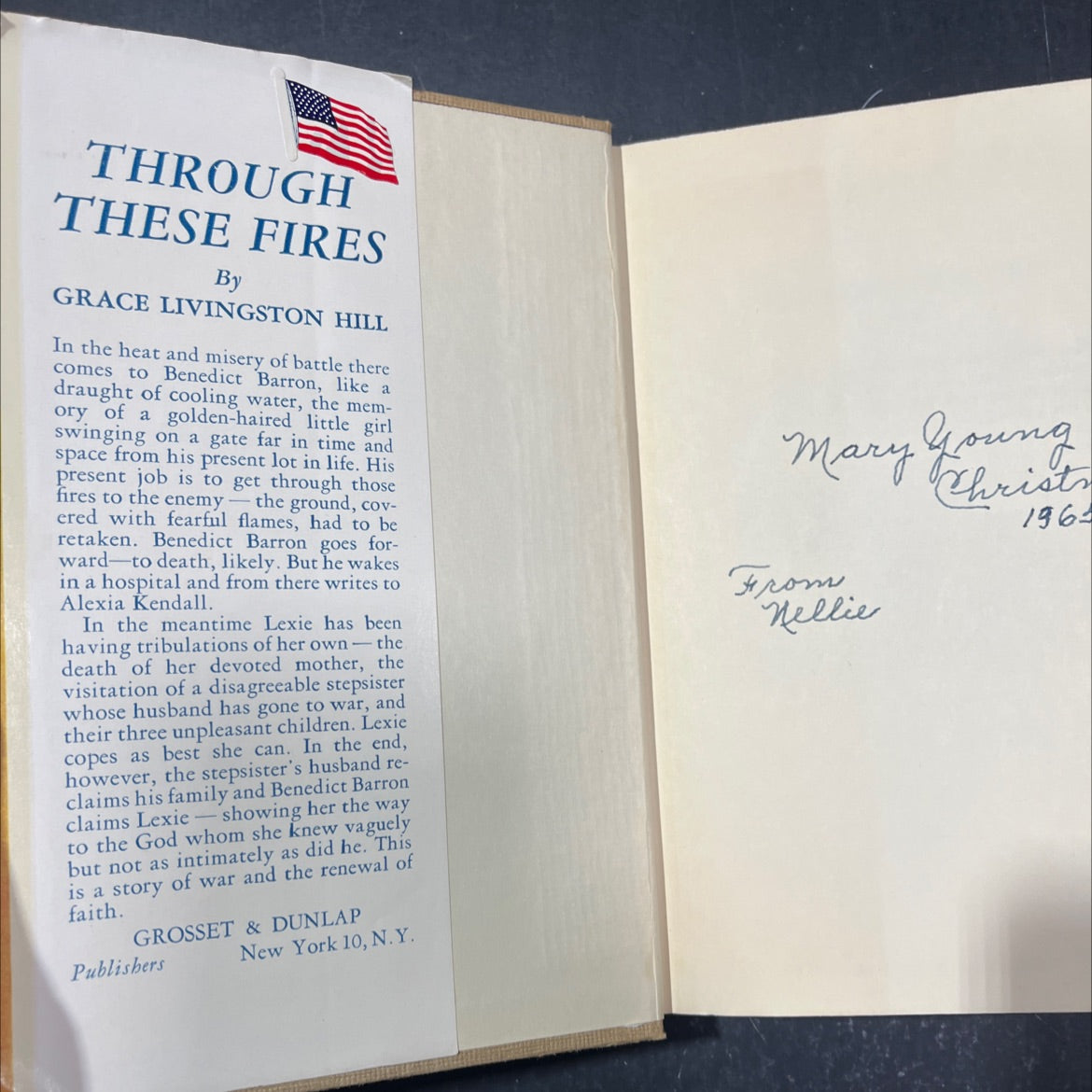 through these fires book, by grace livingston hill, 1943 Hardcover image 4
