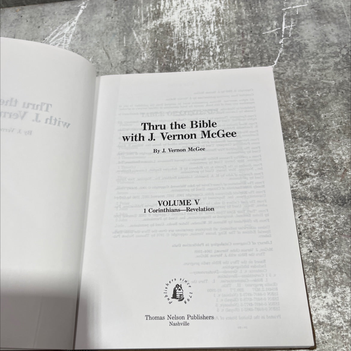 thru the bible with j. vernon mcgee volume v 1 corinthians-revelation book, by j. vernon mcgee, 1981 Hardcover image 2