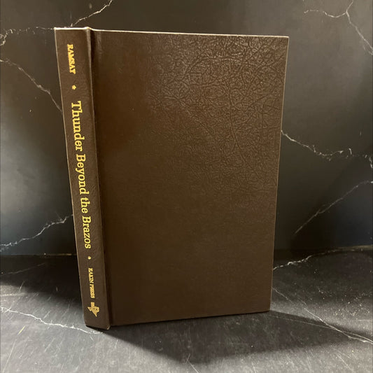 SIGNED thunder beyond the brazos book, by Jack C. Ramsay, 1985 Leather, First Edition image 1