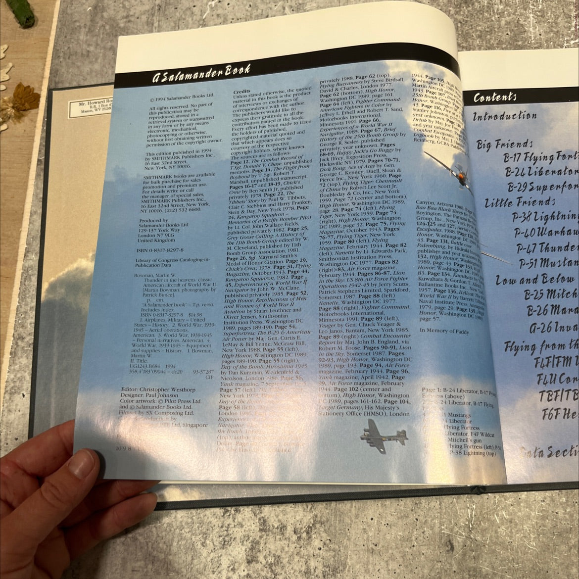 thunder in the heavens: classic american aircraft of world war ii book, by martin w. bowman, 1994 Hardcover image 3