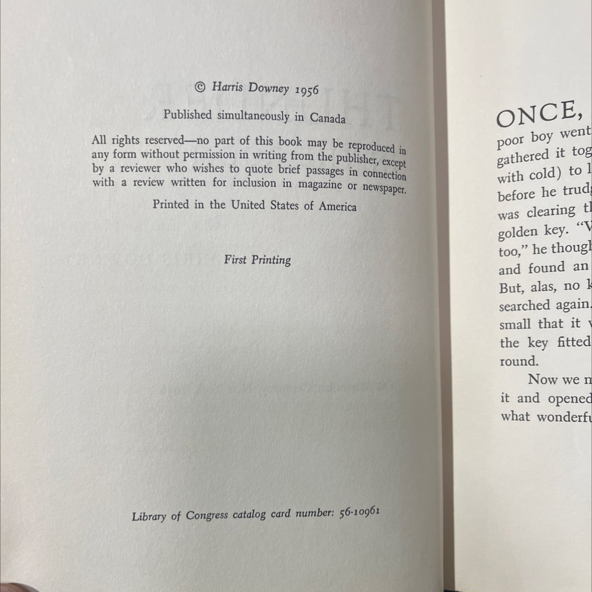 thunder in the room book, by harris downey, 1956 Hardcover image 3