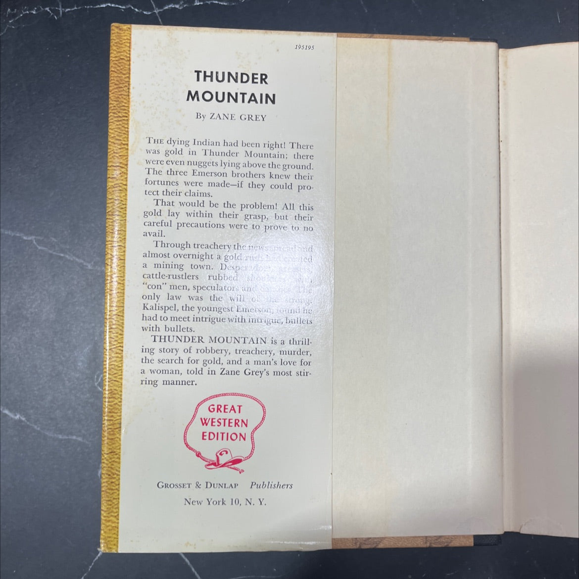 thunder mountain book, by zane grey, 1935 Hardcover image 4