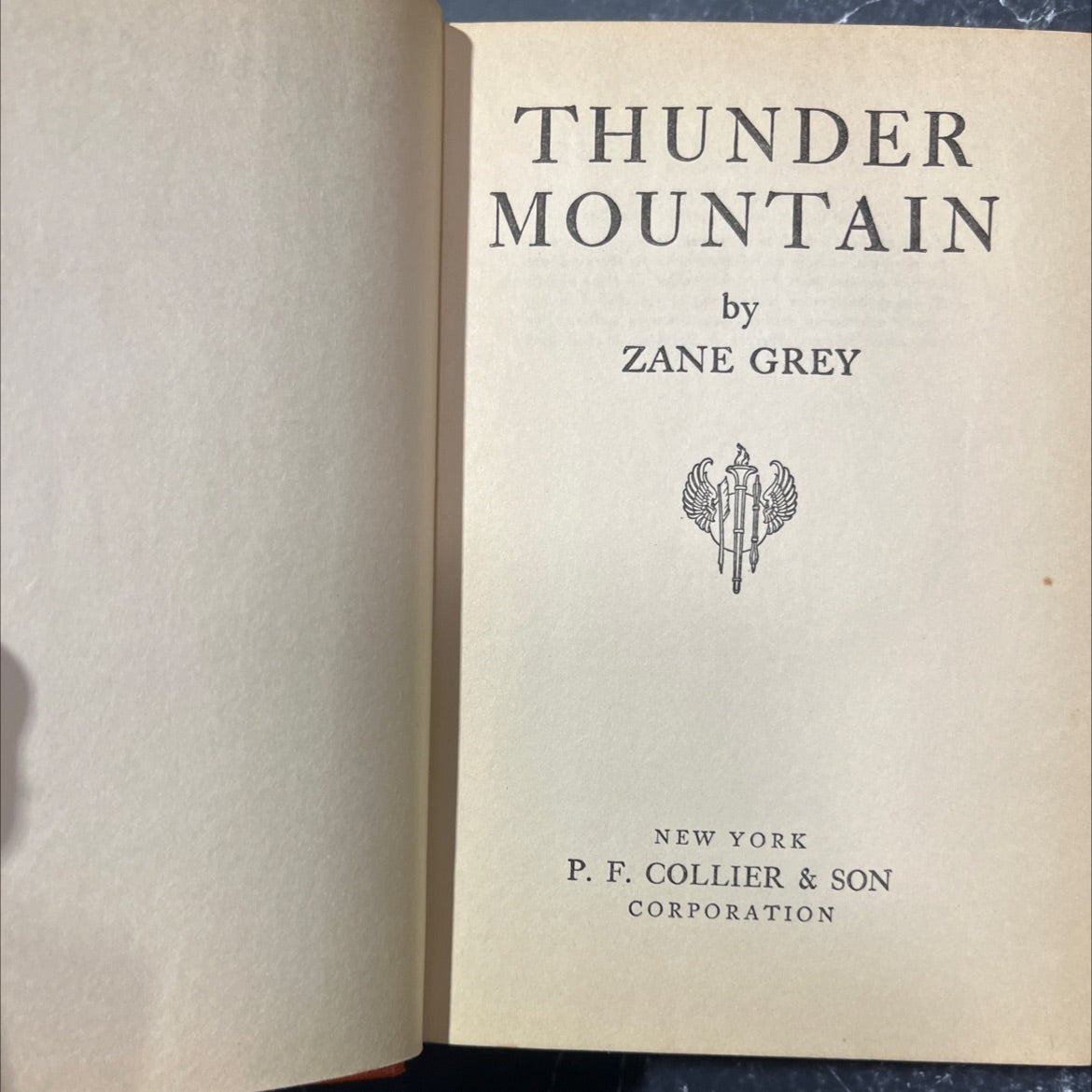 thunder mountain book, by zane grey, 1935 Hardcover image 2