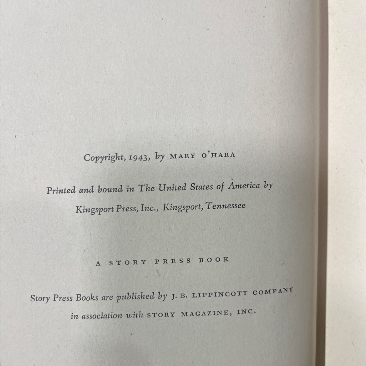 thunderhead book, by mary o'hara, 1943 Hardcover image 3