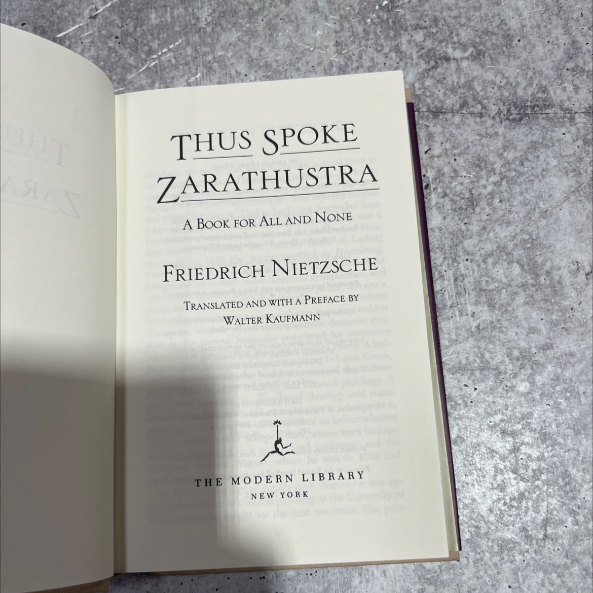thus spoke zarathustra a book for all and none book, by friedrich nietzsche, 1995 Hardcover image 2