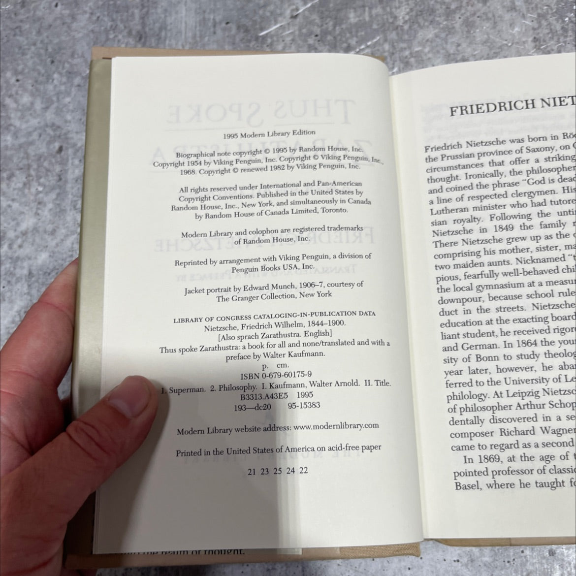 thus spoke zarathustra a book for all and none book, by friedrich nietzsche, 1995 Hardcover image 3