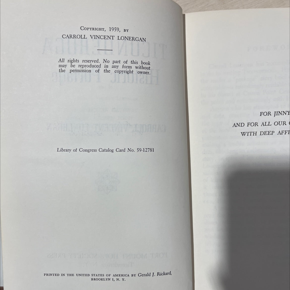 ticonderoga historic portage book, by carroll vincent lonergan, 1959 Hardcover, Vintage image 3