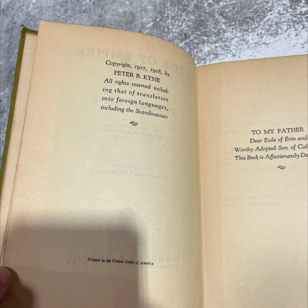 tide of empire book, by peter b. kyne, 1928 Hardcover image 3