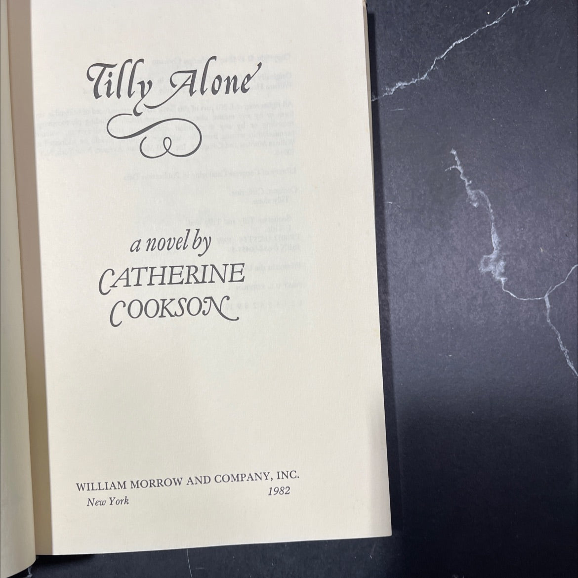 tilly alone book, by catherine cookson, 1982 Hardcover image 2