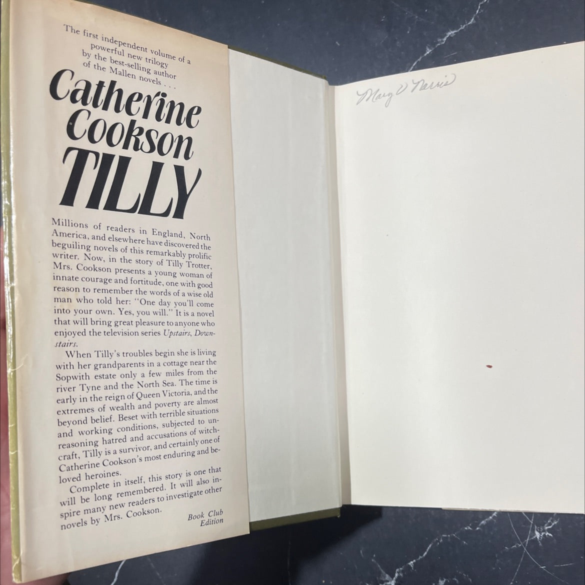 tilly book, by catherine cookson, 1980 Hardcover image 4