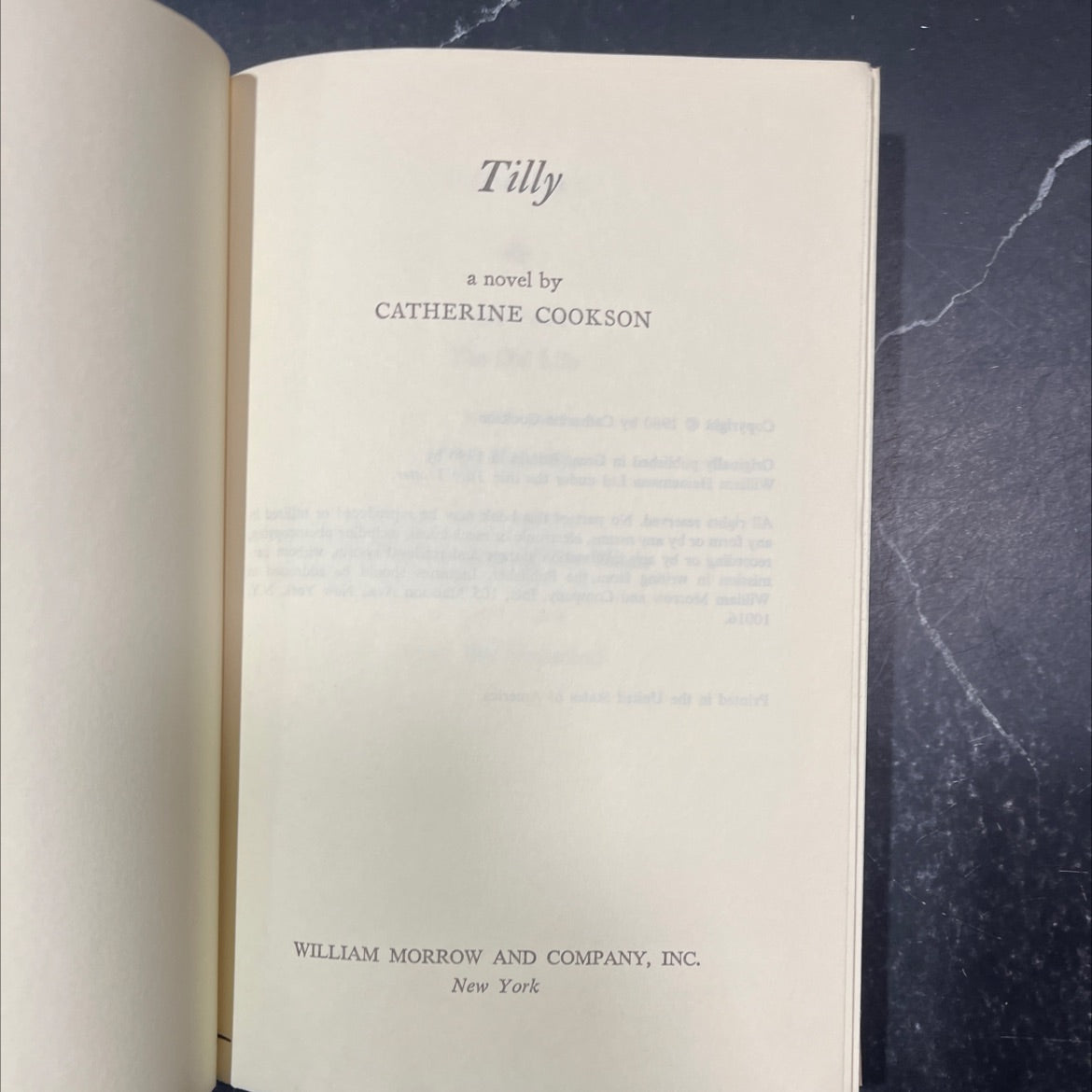 tilly book, by catherine cookson, 1980 Hardcover image 2