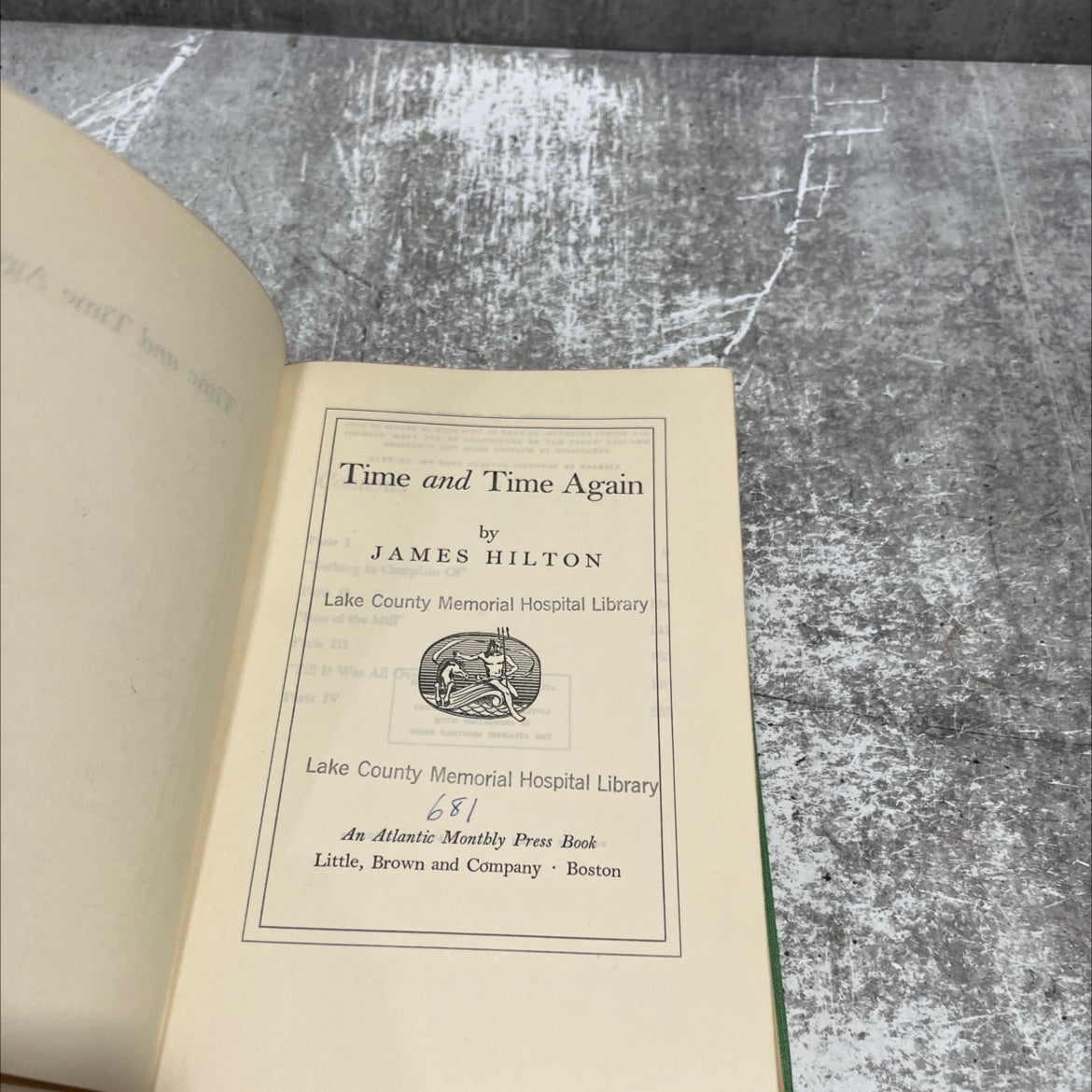 time and time again book, by james hilton, 1953 Hardcover image 2