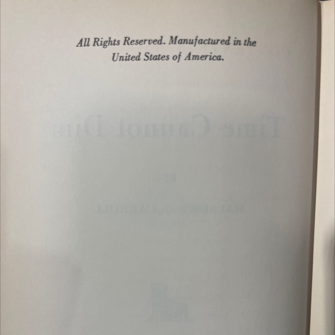 time cannot dim book, by malachy g. carroll, 1955 Hardcover image 3