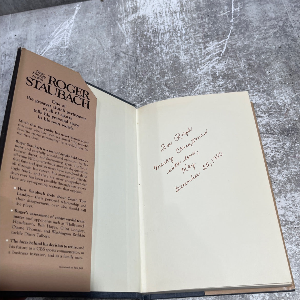 time enough to win book, by roger staubach, 1980 Hardcover image 4