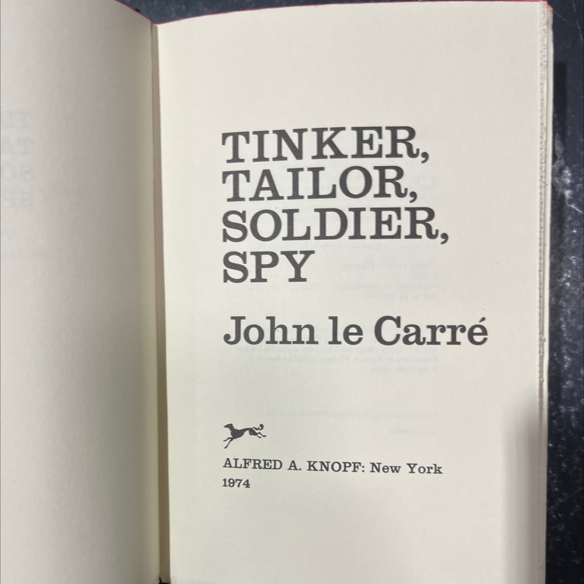tinker, tailor, soldier, spy book, by John le Carré, 1974 Hardcover image 2