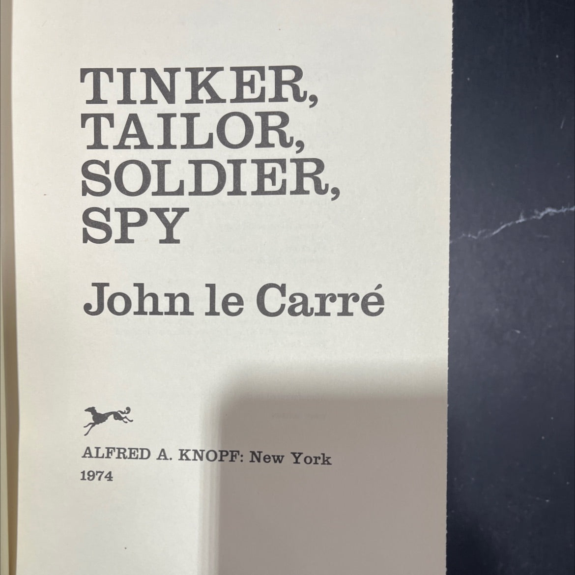 tinker, tailor, soldier, spy book, by John le Carré, 1974 Hardcover image 2