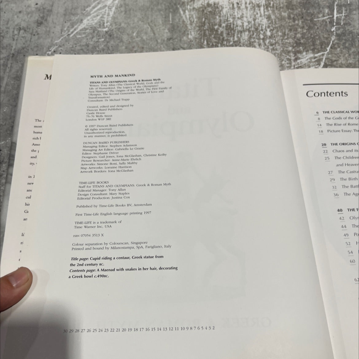 titans and olympians greek & roman myth book, by Tony Allan, Sara Maitland, 1997 Hardcover image 3