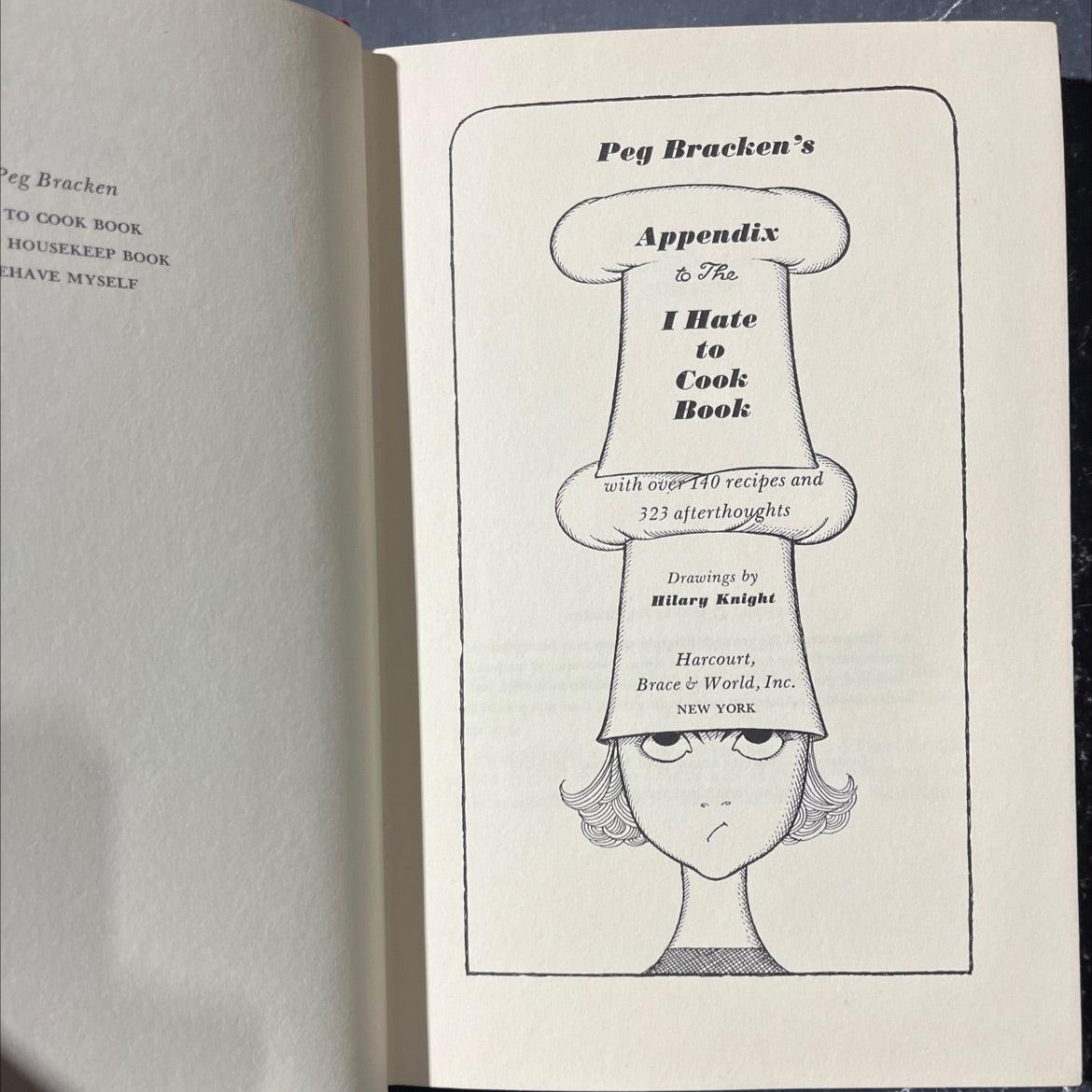 to cook book housekeeping book ehave myself book, by Peg Bracken, 1966 Hardcover image 2