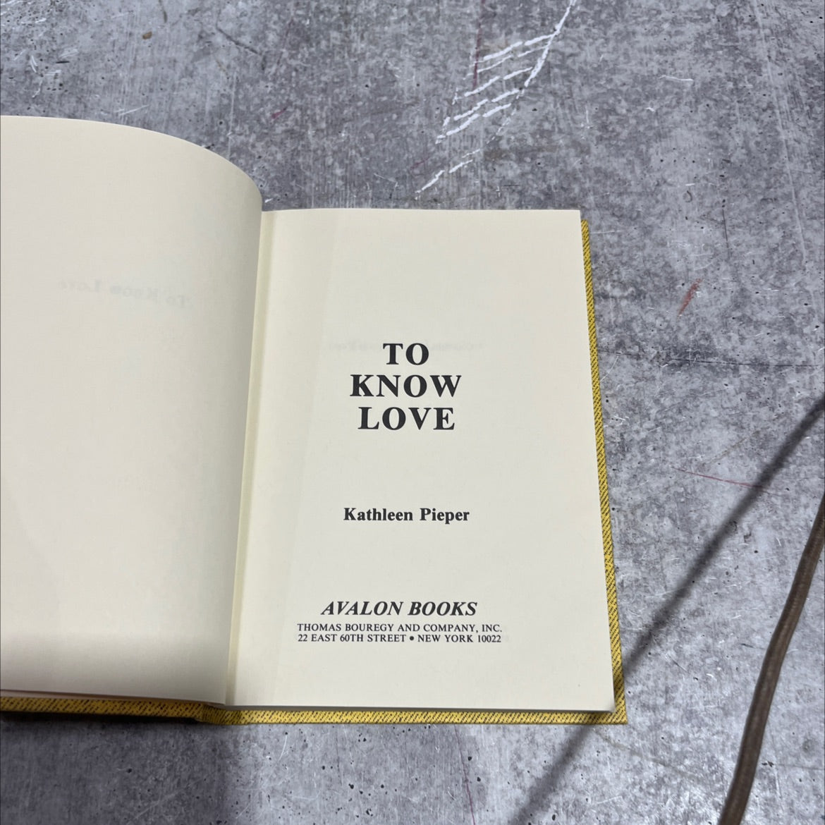 to know love book, by Kathleen Pieper, 1979 Hardcover image 2