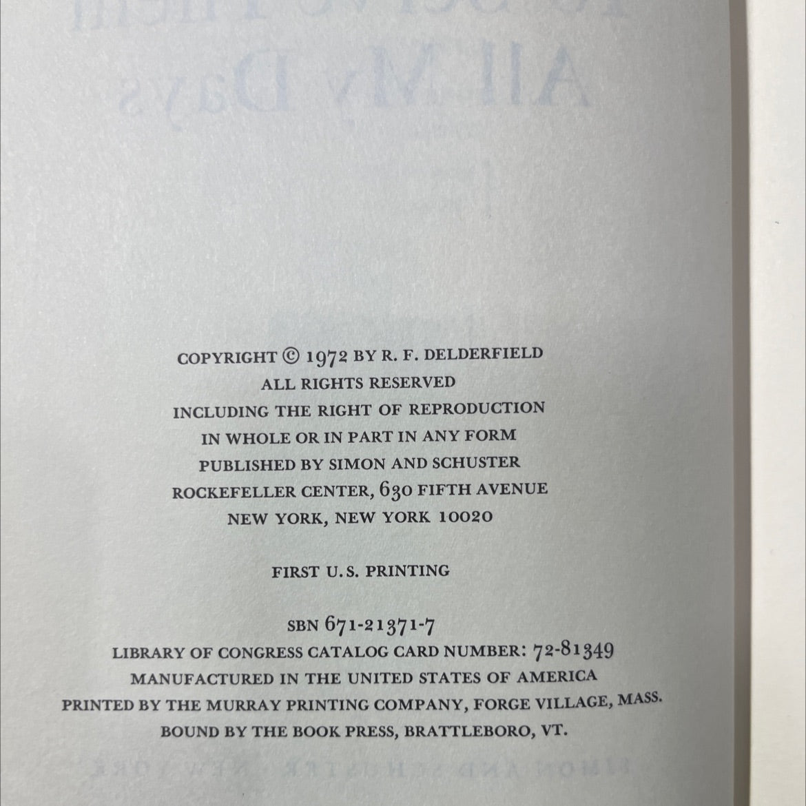 to serve them all my days book, by r. f. delderfield, 1972 Hardcover image 3