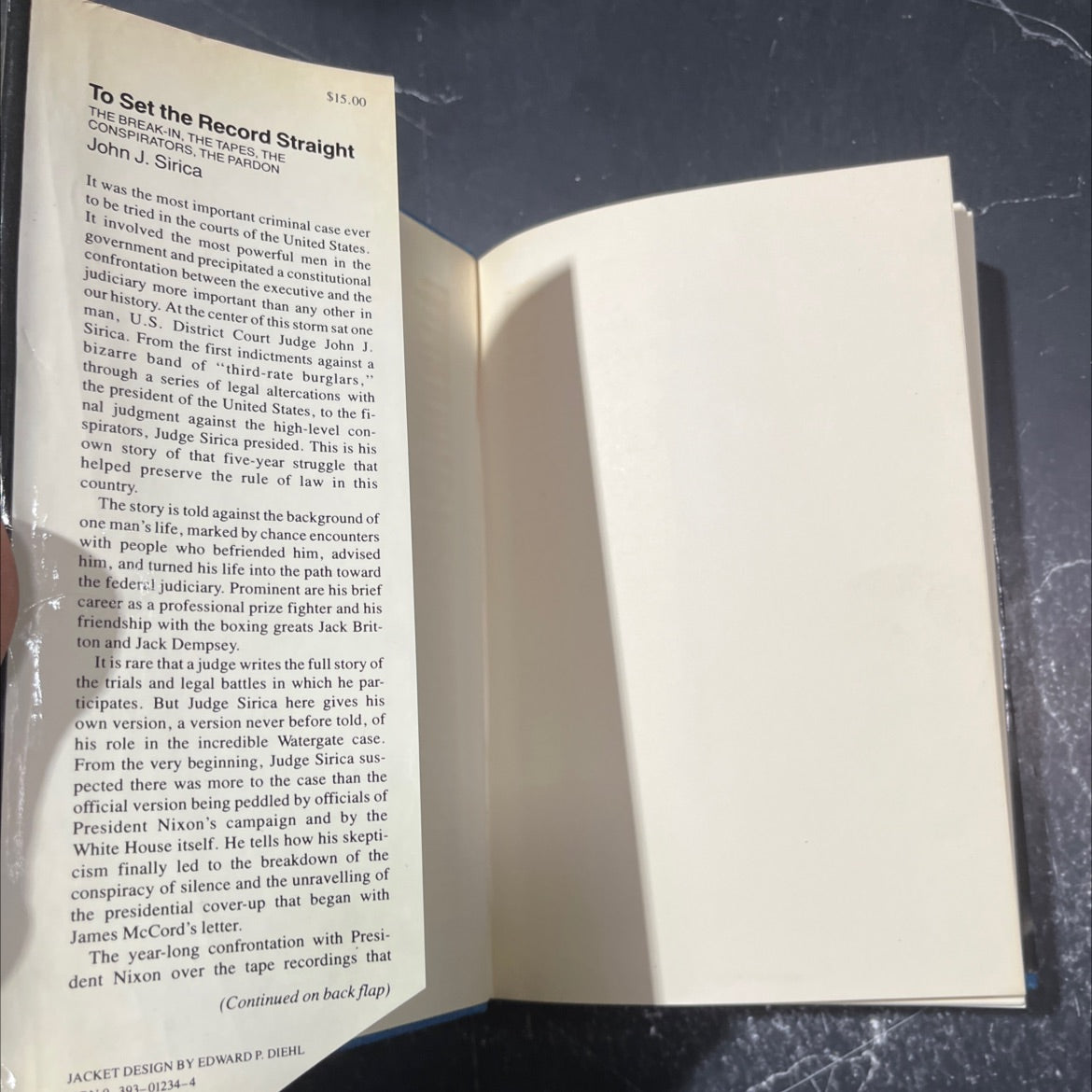 to set the record straight book, by John J. Sirica, 1979 Hardcover image 4