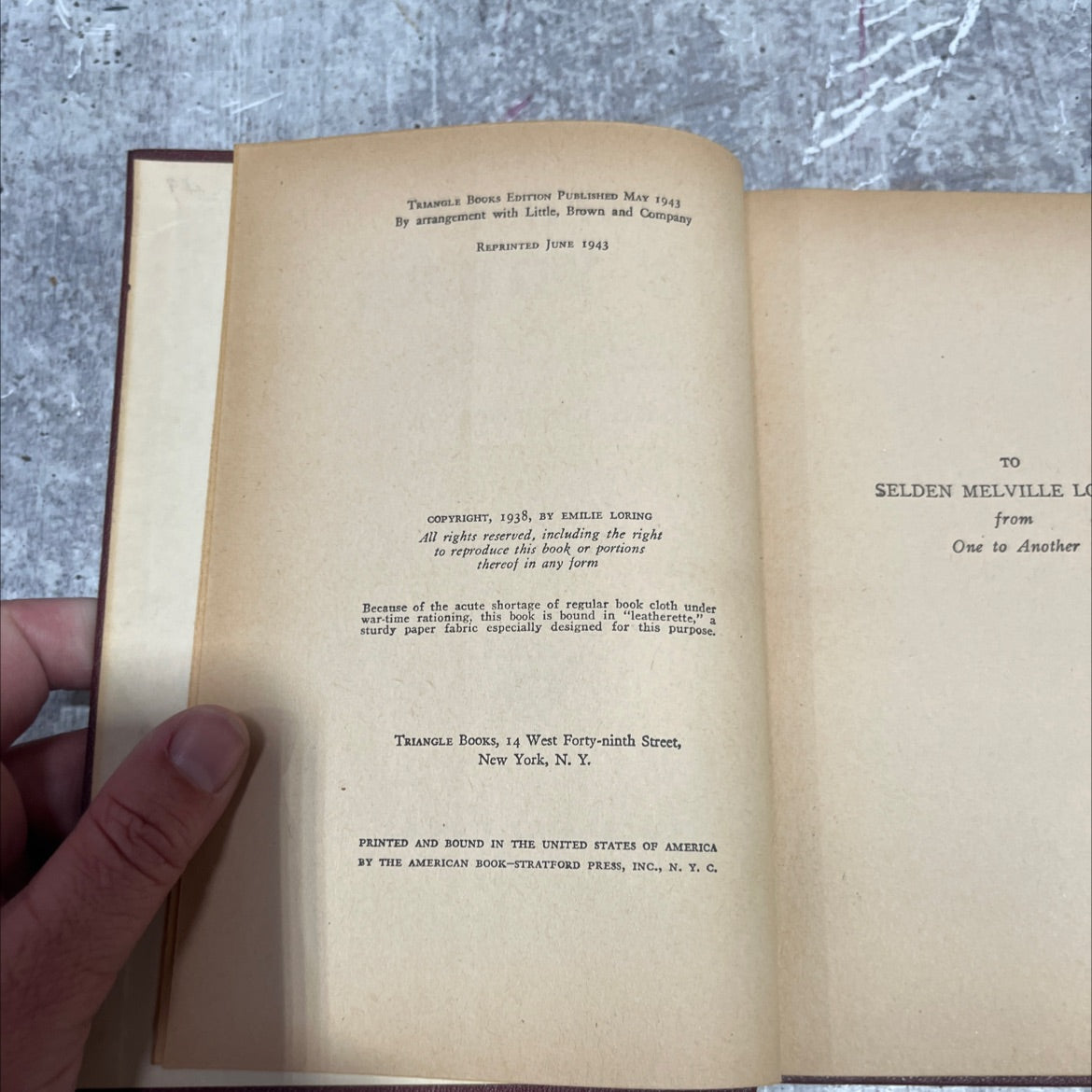 today is yours book, by emilie loring, 1943 Hardcover image 3