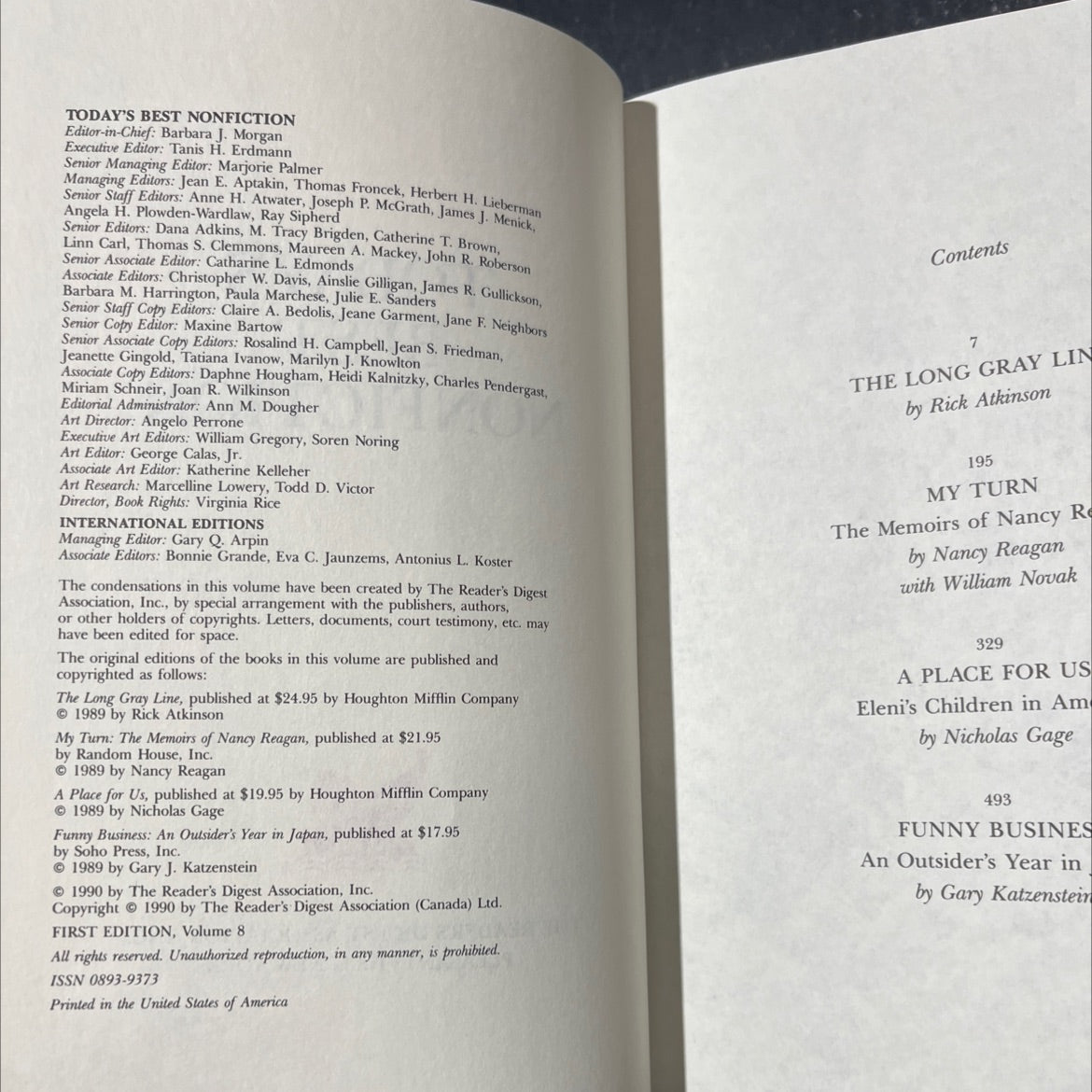 today's best nonfiction book, by various, 1990 Hardcover image 3