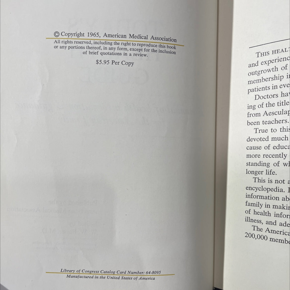today's health guide book, by w. w. bauer, m.d., 1965 Hardcover image 3