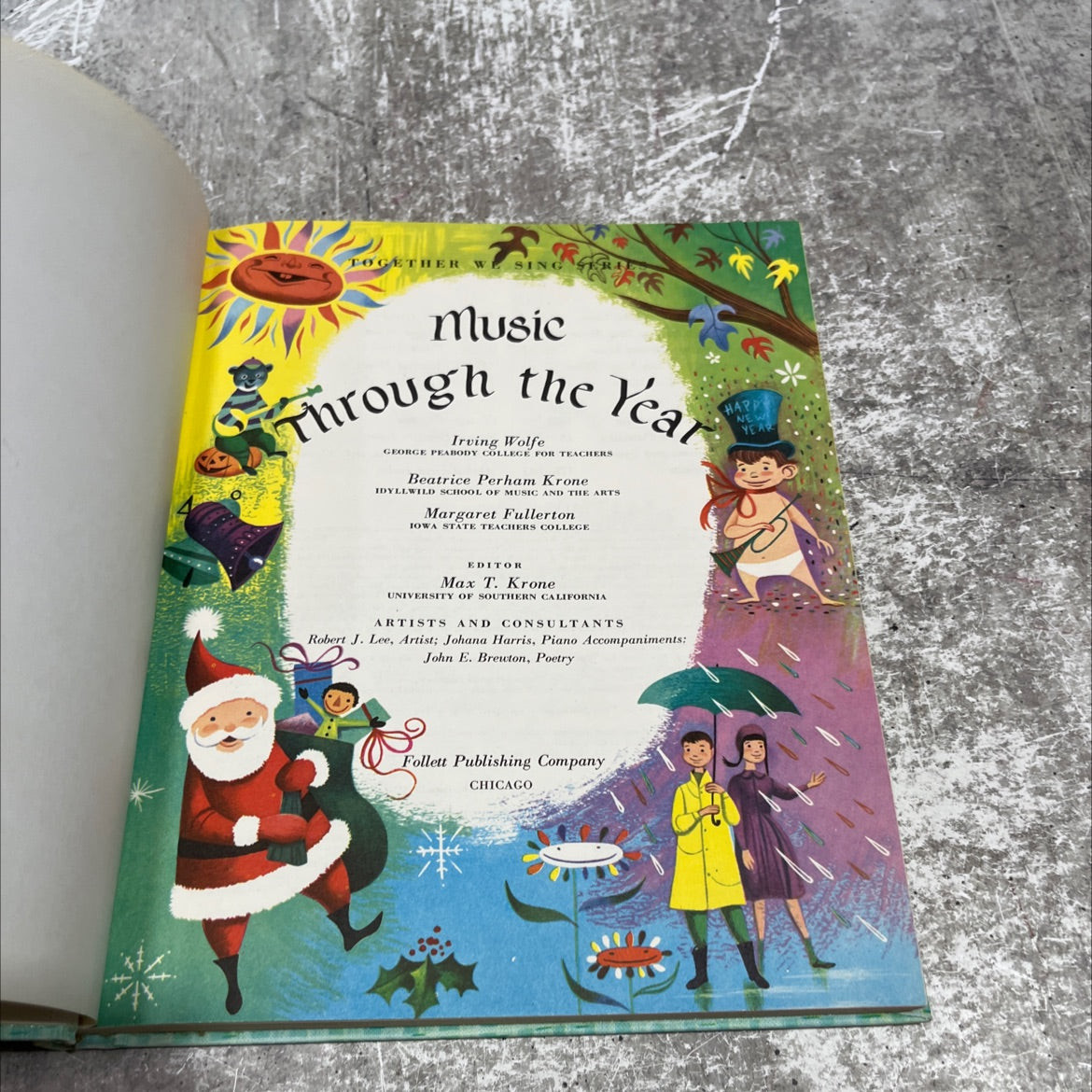 together we sing music through the year book, by irving wolfe, 1957 Hardcover image 2