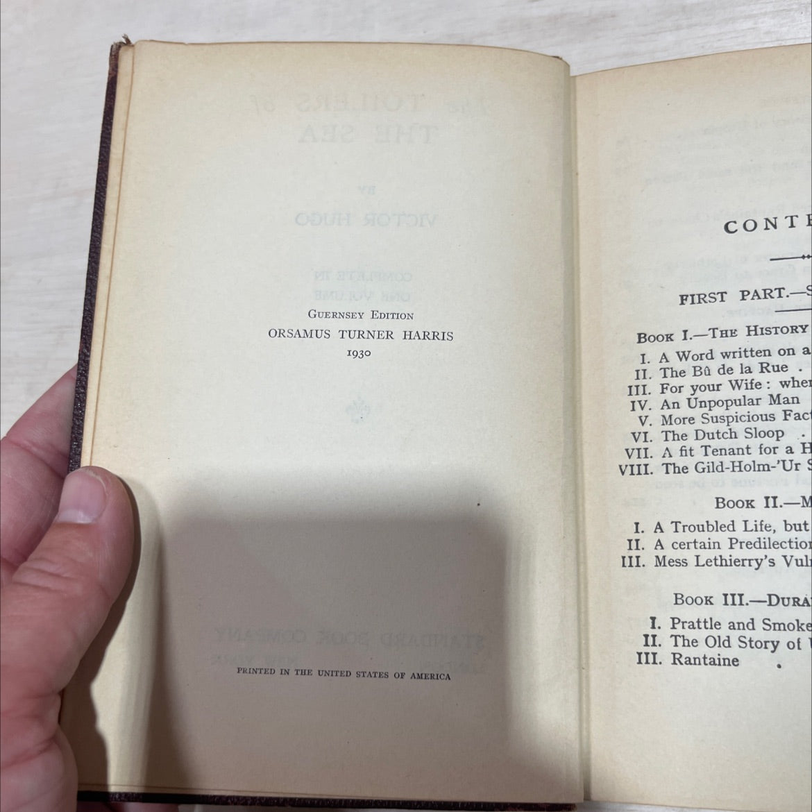 toilors the sea book, by victor hugo, 1930 Hardcover image 3
